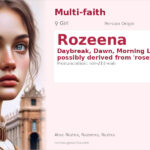 Rozeena Name Meaning and Details