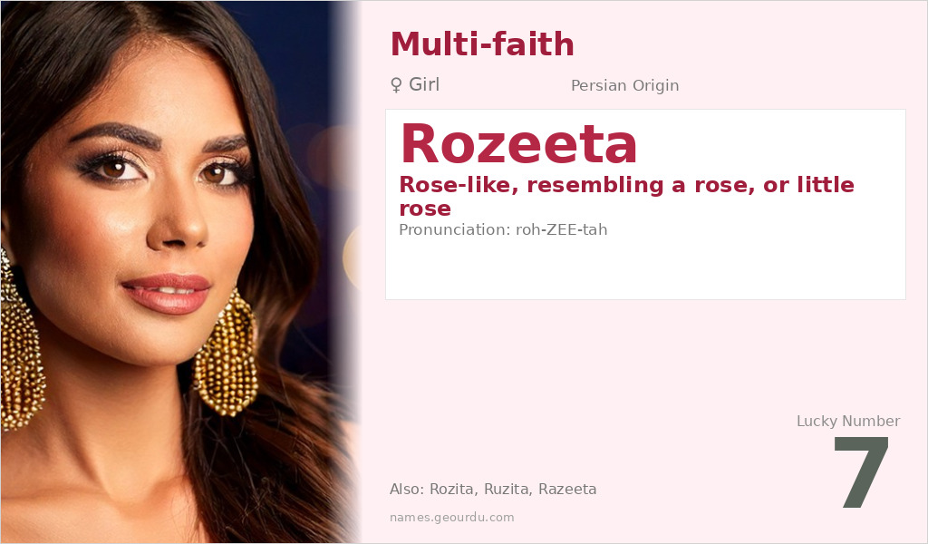 Rozeeta Name Meaning and Details
