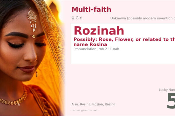 Rozinah Name Meaning — Origin, Gender & Details (2025)
