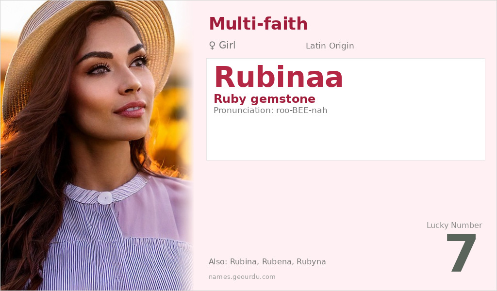 Rubinaa Name Meaning and Details
