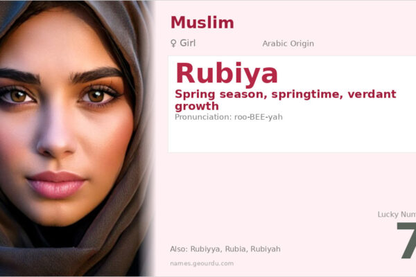 Rubiya Name Meaning — Arabic Origin, Girl Name & Details (2025)