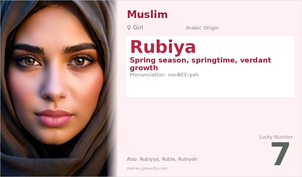 Rubiya Name Meaning and Details