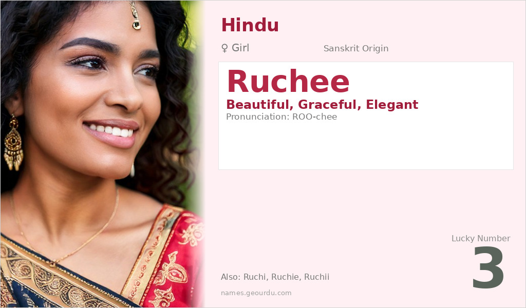 Ruchee Name Meaning and Details