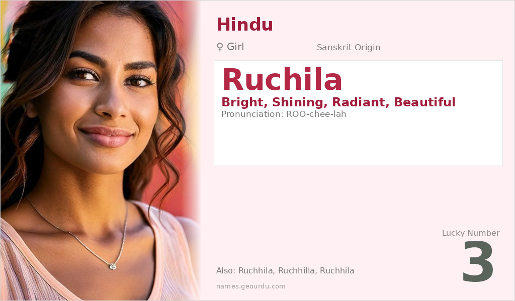 Ruchila Name Meaning and Details