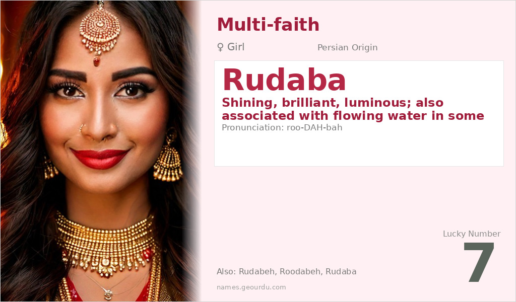 Rudaba Name Meaning and Details
