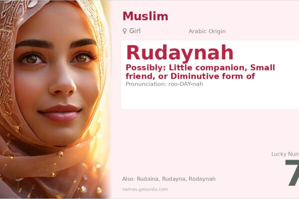 Rudaynah Name Meaning — Origin, Gender & Details (2025)