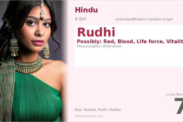 Rudhi Name Meaning — Origin, Gender & Details (2025)