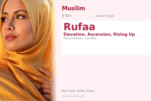 Rufaa Name Meaning — Arabic Origin, Girl Name & Details (2025)