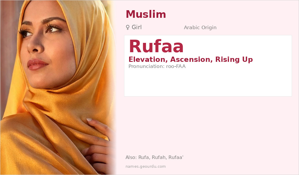 Rufaa Name Meaning and Details