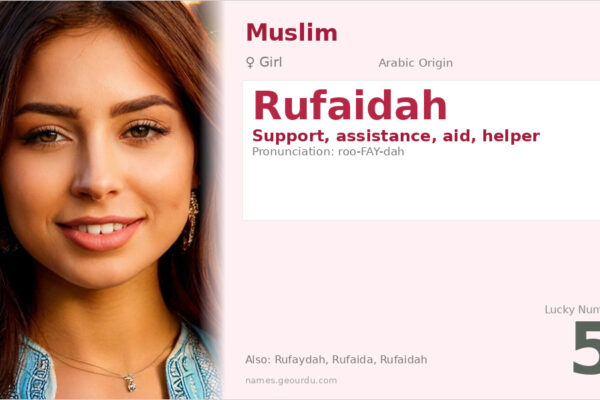 Rufaidah Name Meaning — Arabic Origin, Girl Name & Historical Significance (2025)