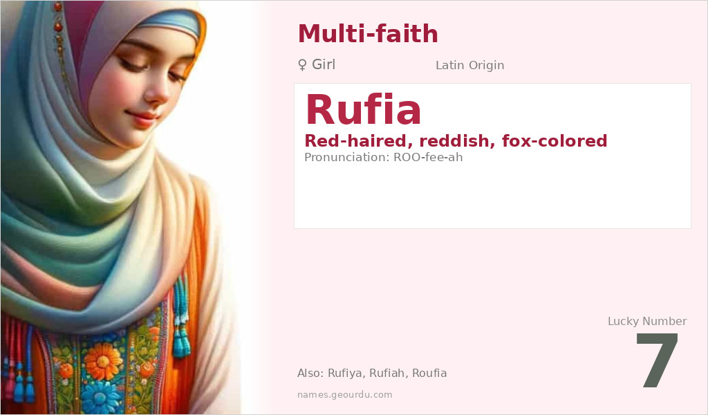 Rufia Name Meaning and Details