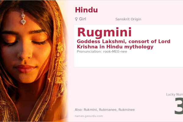 Rukmini Name Meaning — Sanskrit Origin, Hindu Goddess & Details (2025)