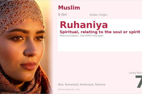 Ruhaniya Name Meaning — Arabic Origin, Spiritual Significance & Details (2025)