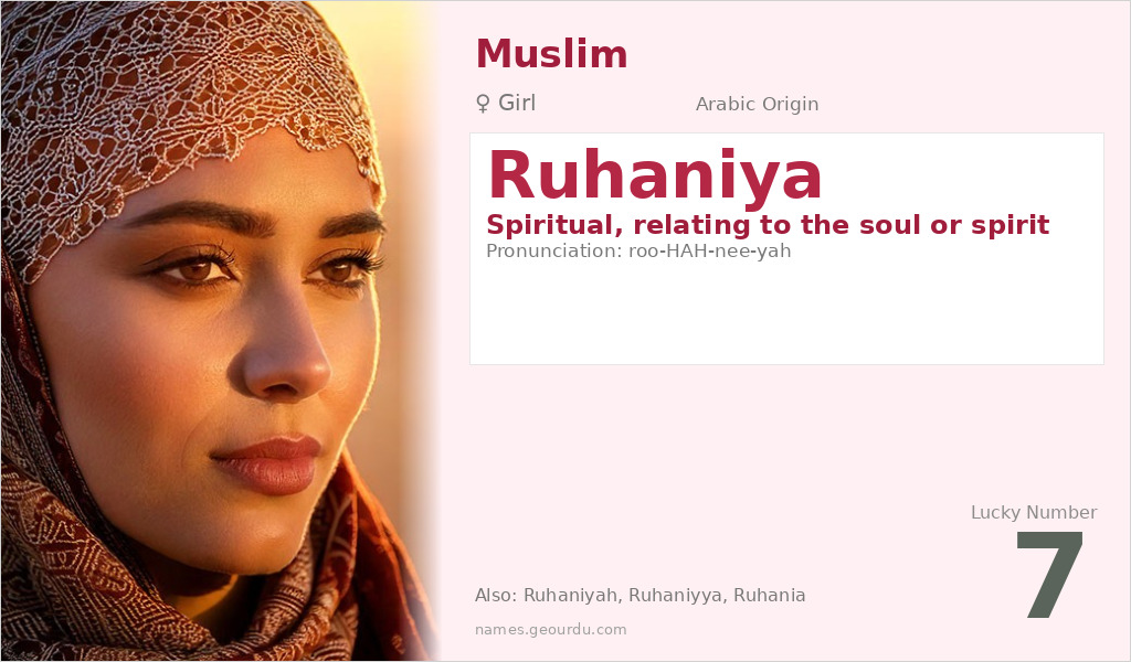 Ruhaniya Name Meaning and Details