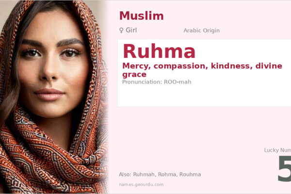 Ruhma Name Meaning — Arabic Origin, Girl Name & Details (2025)