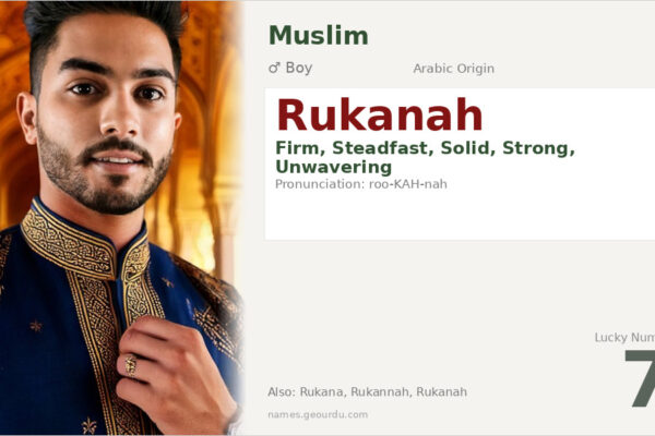 Rukanah Name Meaning — Arabic Origin, Boy Name & Details (2025)