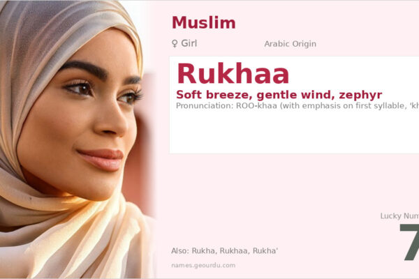 Rukhaa Name Meaning — Arabic Origin, Girl Name & Details (2025)