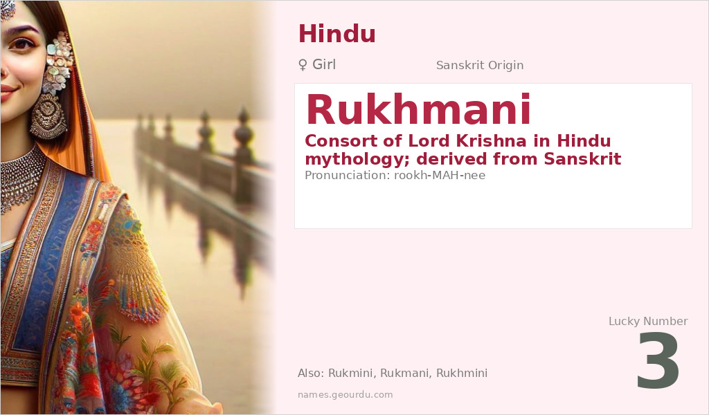 Rukhmani Name Meaning and Details
