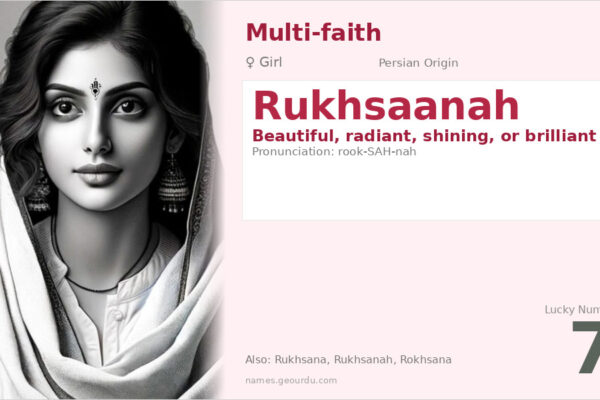 Rukhsaanah Name Meaning — Persian Origin, Girl Name & Details (2025)