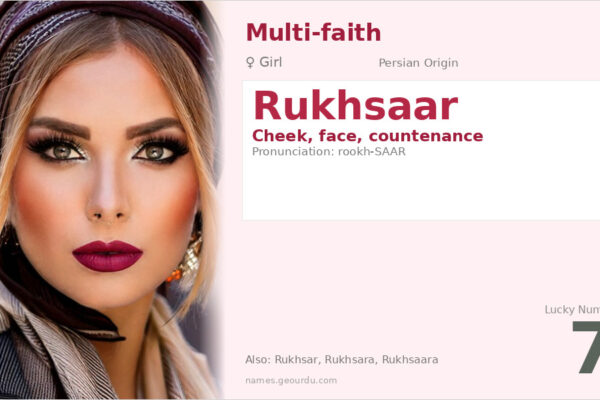 Rukhsaar Name Meaning — Persian Origin, Girl Name & Details (2025)