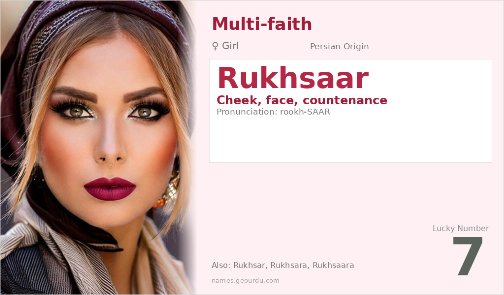 Rukhsaar Name Meaning and Details