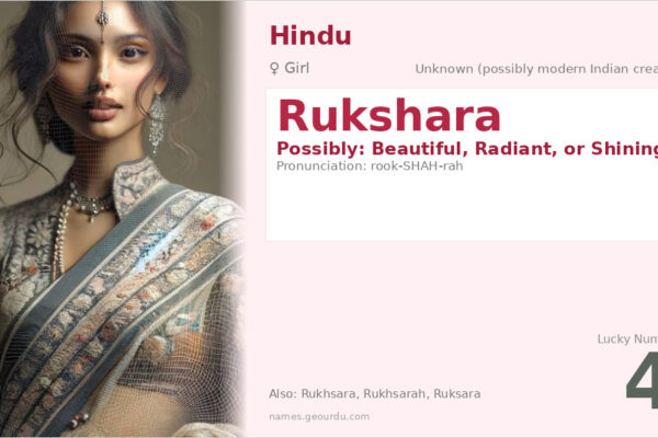 Rukshara Name Meaning — Origin, Gender & Details (2025)