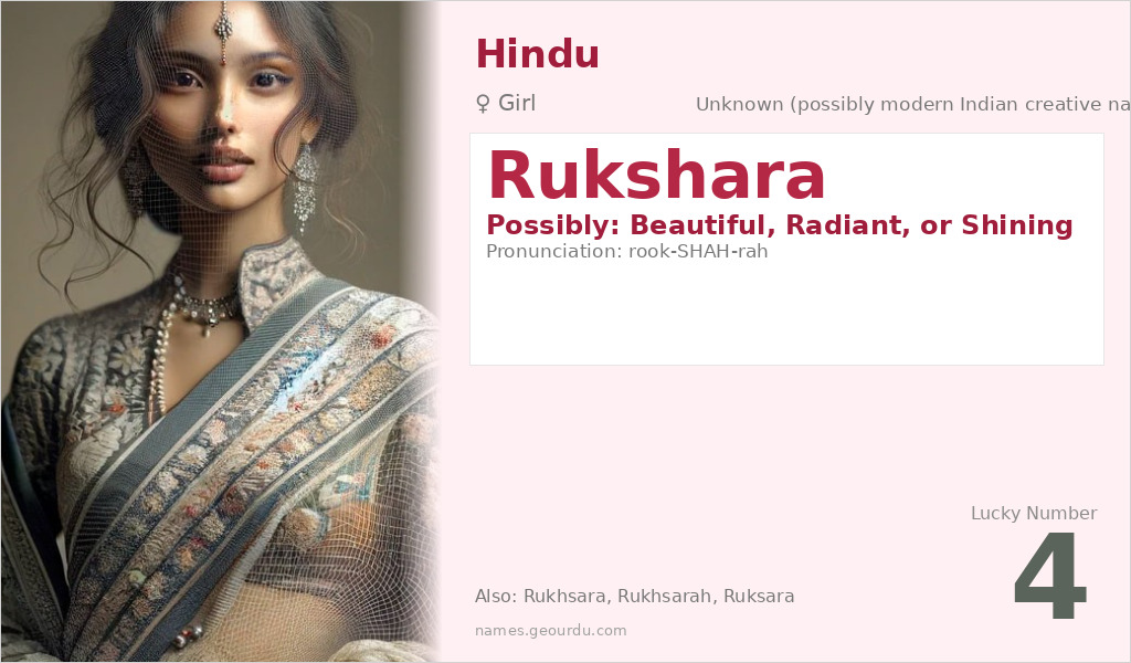 Rukshara Name Meaning and Details