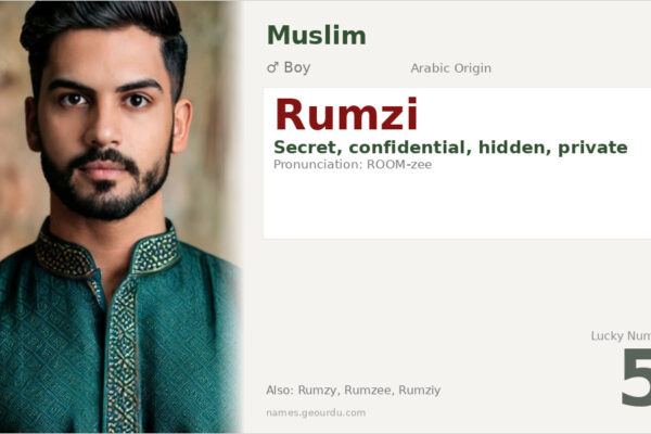 Rumzi Name Meaning — Arabic Origin, Boy Name & Details (2025)