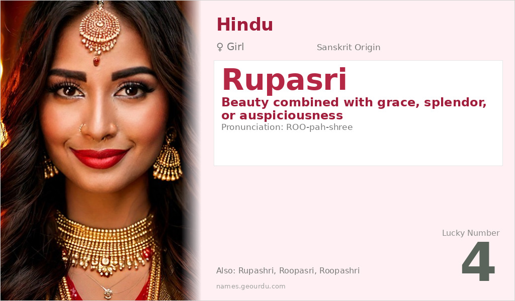 Rupasri Name Meaning and Details