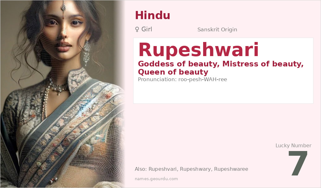 Rupeshwari Name Meaning and Details