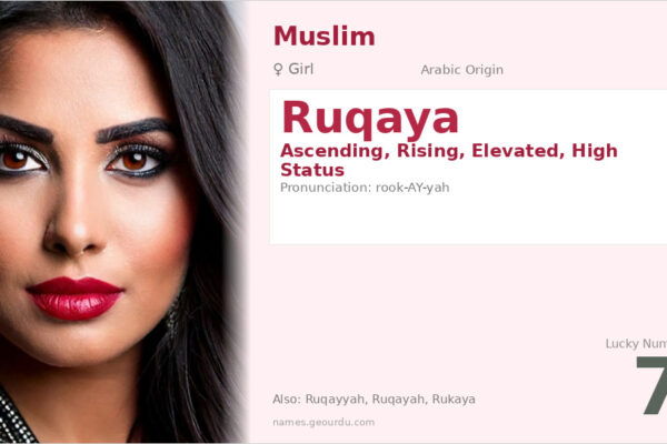 Ruqaya Name Meaning — Arabic Origin, Girl Name & Islamic Significance (2025)