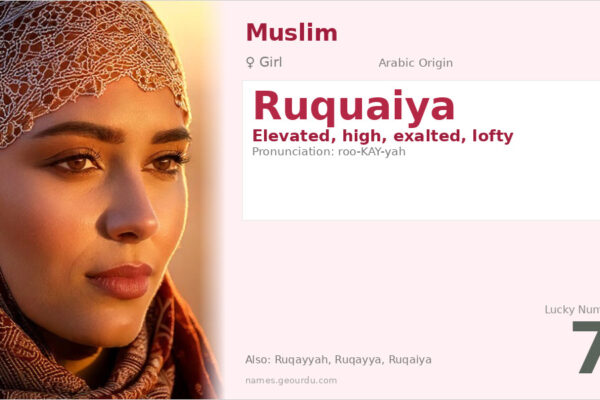 Ruquaiya Name Meaning — Arabic Origin, Girl Name & Islamic Significance (2025)