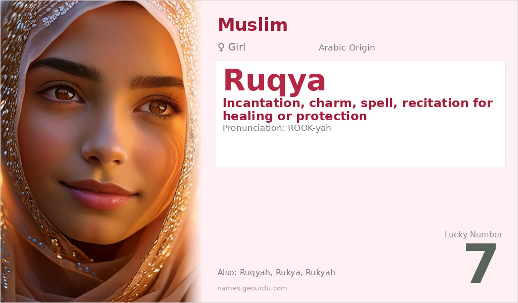 Ruqya Name Meaning and Details