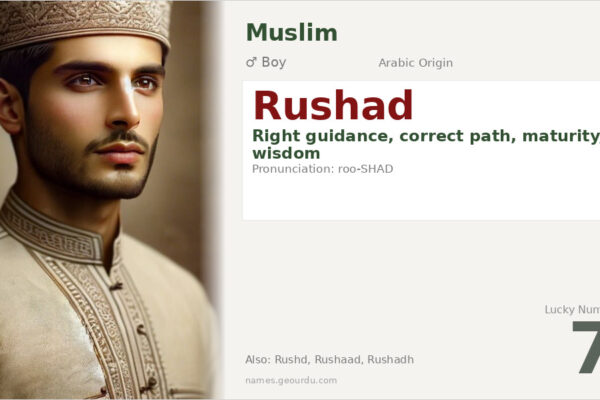 Rushad Name Meaning — Arabic Origin, Boy Name & Quranic Connection (2025)