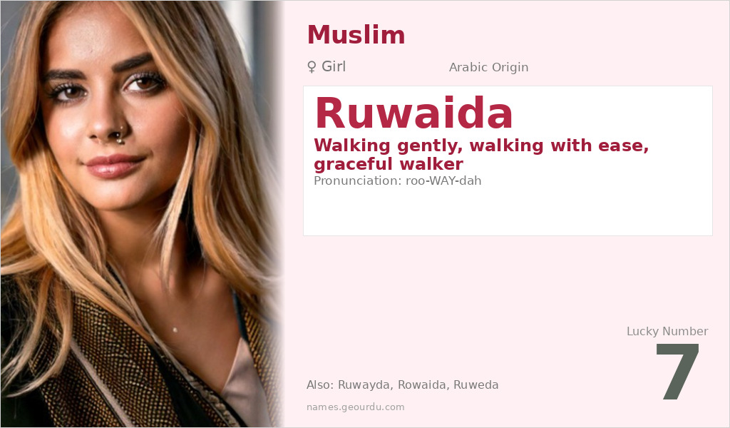 Ruwaida Name Meaning and Details
