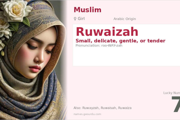 Ruwaizah Name Meaning — Arabic Origin, Girl Name & Details (2025)