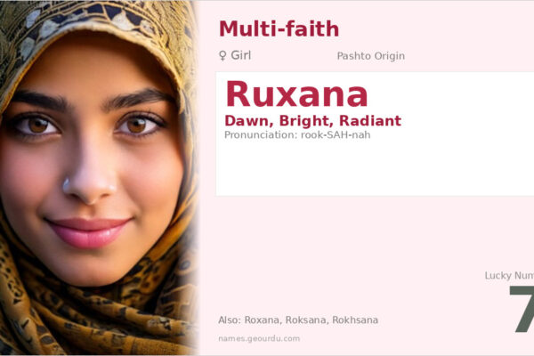 Ruxana Name Meaning — Pashto Origin, Girl Name & History (2025)
