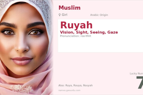 Ruyah Name Meaning — Arabic Origin, Girl’s Name & Details (2025)