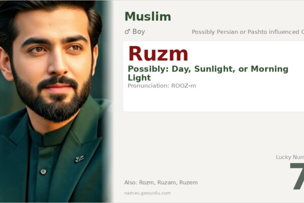 Ruzm Name Meaning — Origin, Gender & Details (2025)