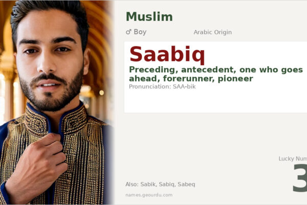 Saabiq Name Meaning — Arabic Origin, Forerunner & Details (2025)