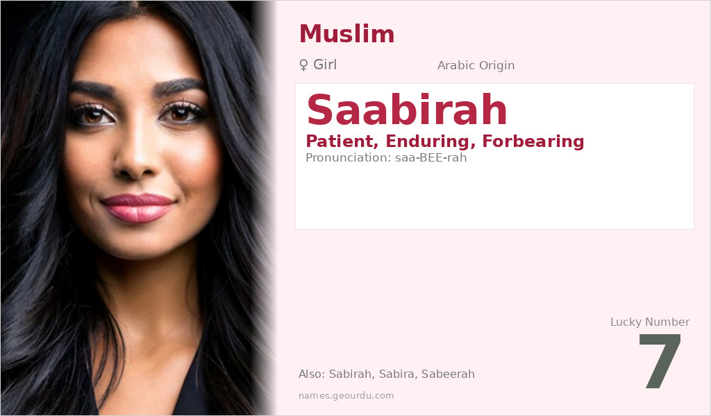 Saabirah Name Meaning and Details