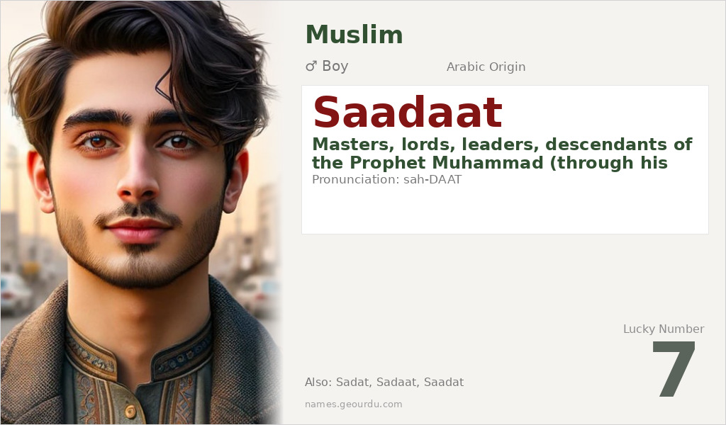 Saadaat Name Meaning and Details