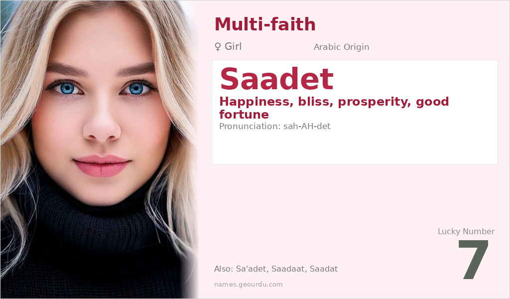 Saadet Name Meaning and Details