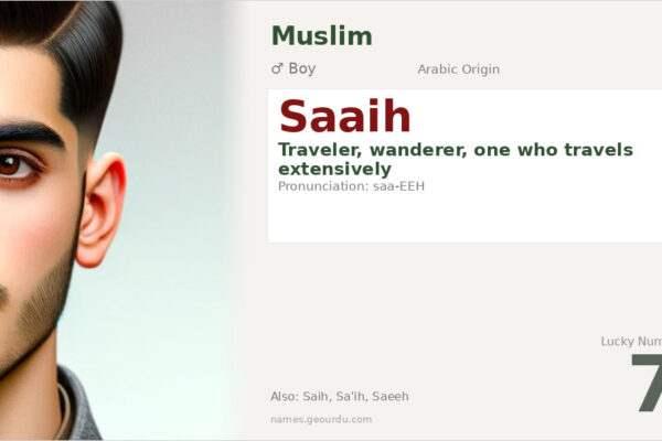 Saaih Name Meaning — Arabic Origin, Boy & Details (2025)