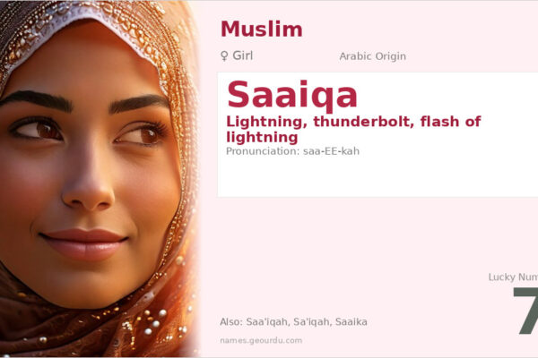 Saaiqa Name Meaning — Arabic Origin, Girl Name & Details (2025)