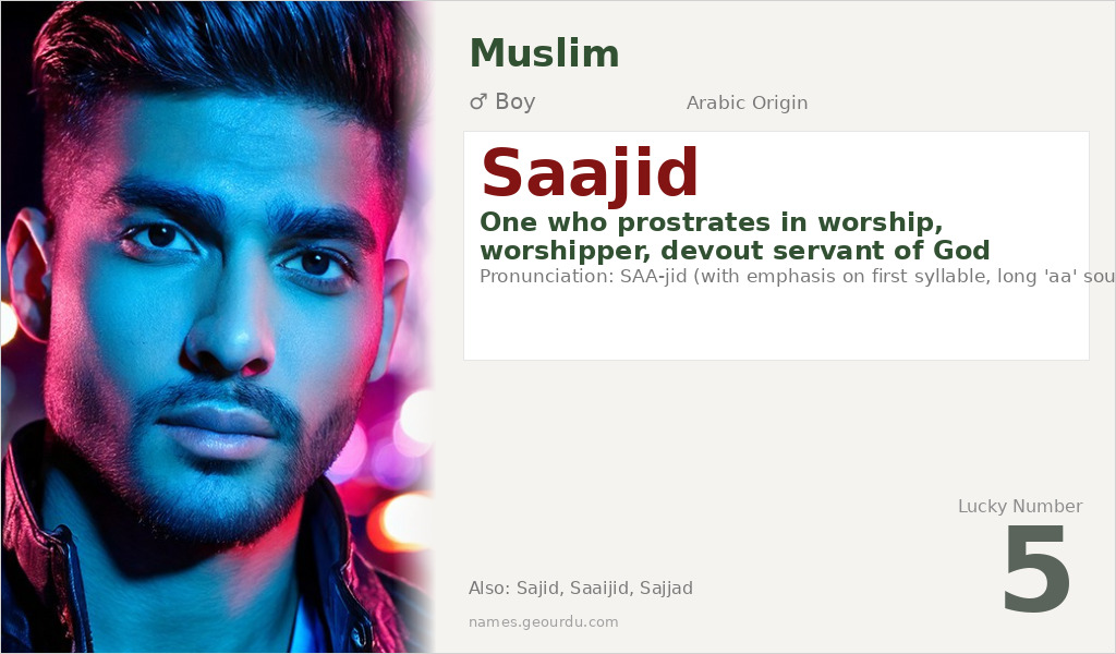 Saajid Name Meaning and Details