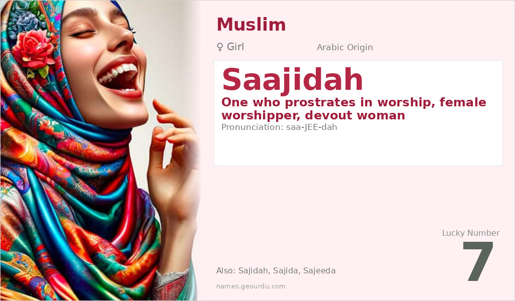 Saajidah Name Meaning and Details