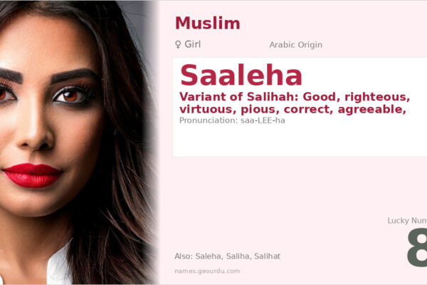 Saaleha Name Meaning — Arabic Origin, Girl Name & Details (2025)