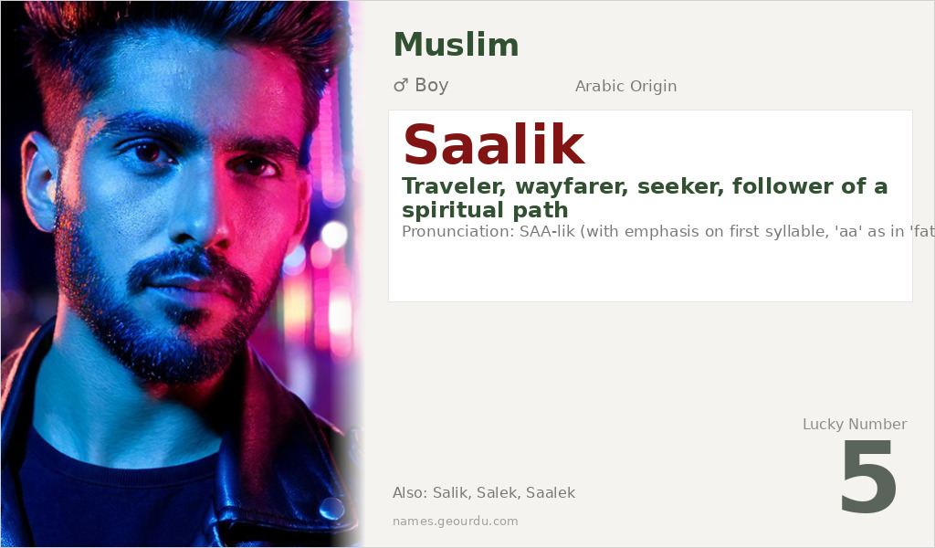 Saalik Name Meaning and Details