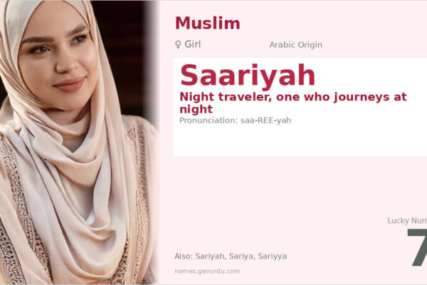 Saariyah Name Meaning — Arabic Origin, Girl Name & Historical Significance (2025)